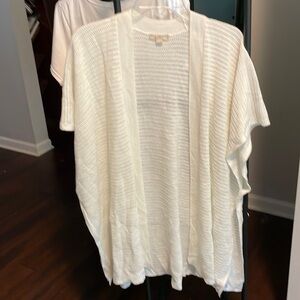 The Loft XS/S Off White Crochet Shawl Sweater NWOT